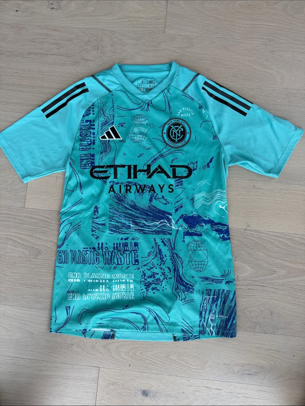 adidas NYCFC Warmup Jersey in Teal